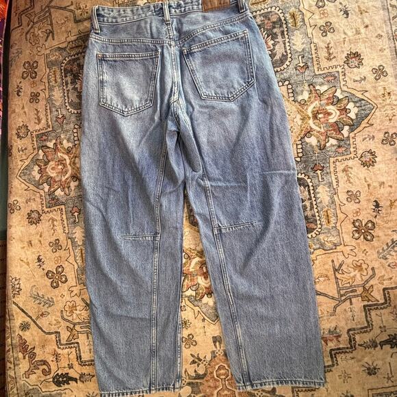 Madewell Darted Barrel Leg Jeans Oversize Baggy Denim Women's Size 24 - Picture 7 of 16